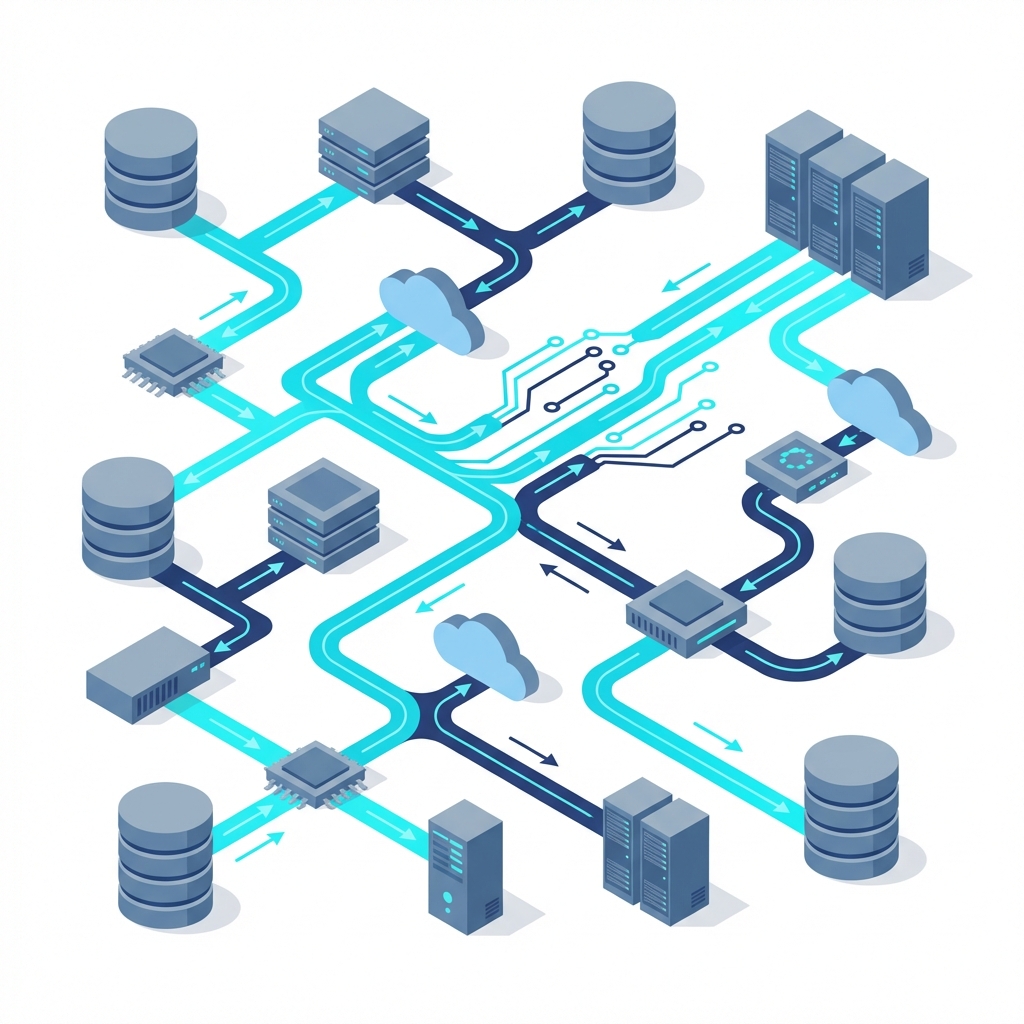 데이터 연계 및 통합 일러스트