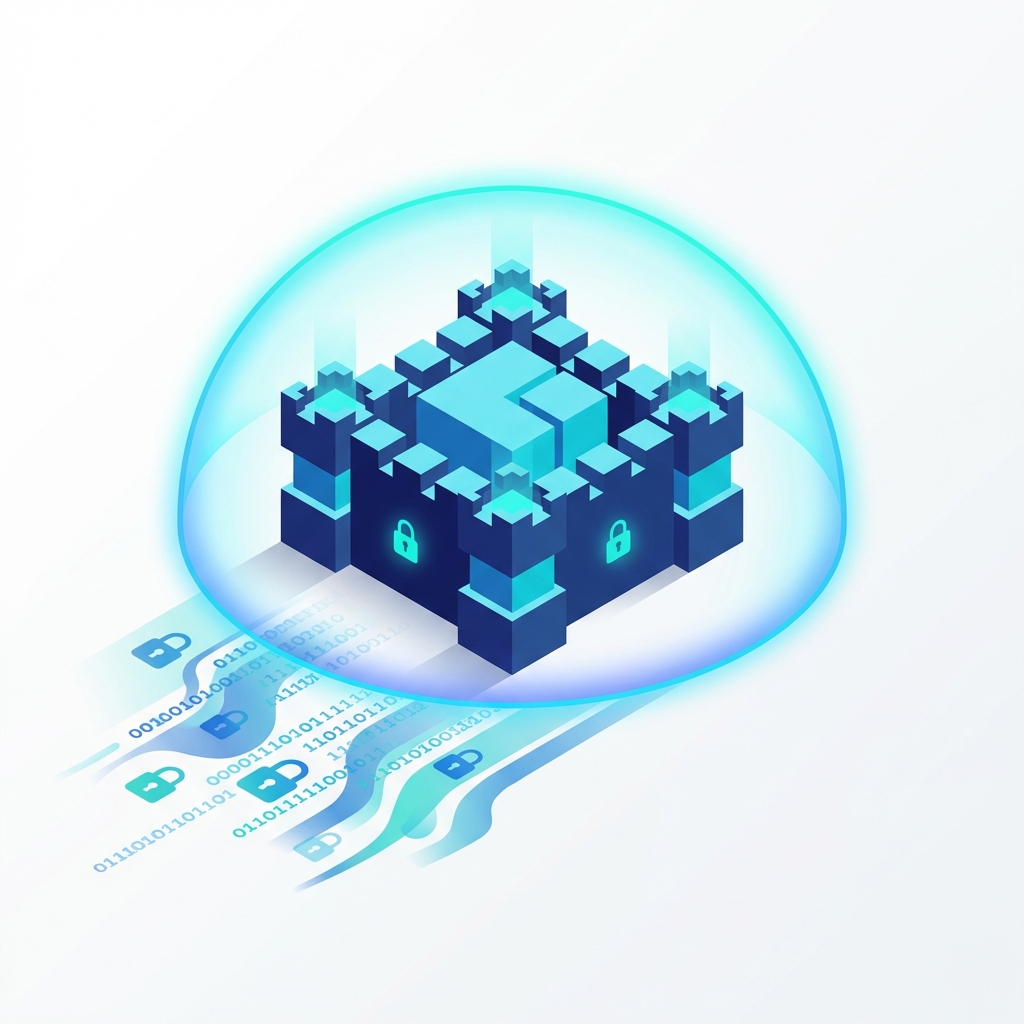 데이터 보안 및 관리 일러스트